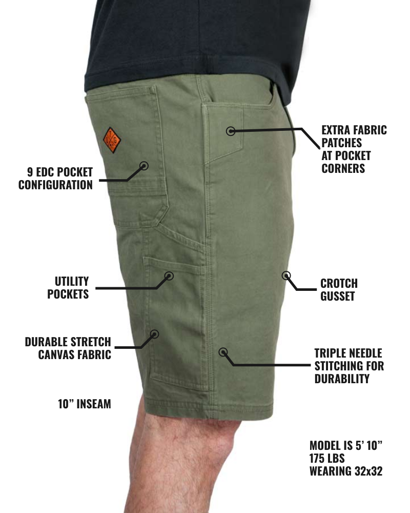 Havok Shorts 10" - Dark Olive