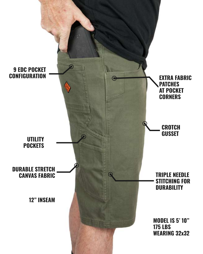 Havok Shorts 12" - Dark Olive
