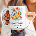 Auntie Floral Custom Mug
