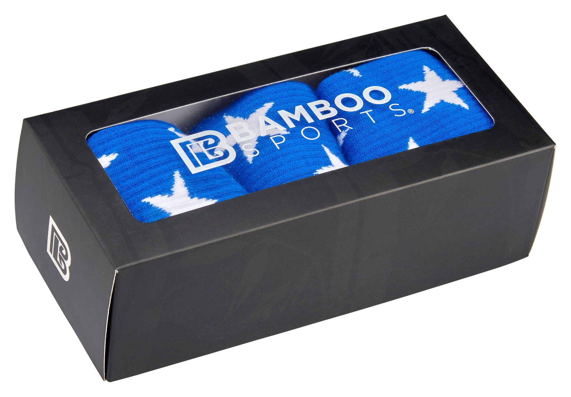 Premium Bamboo Rayon Crew Red White and Blue Flag Socks - Gift Box 3 Pair