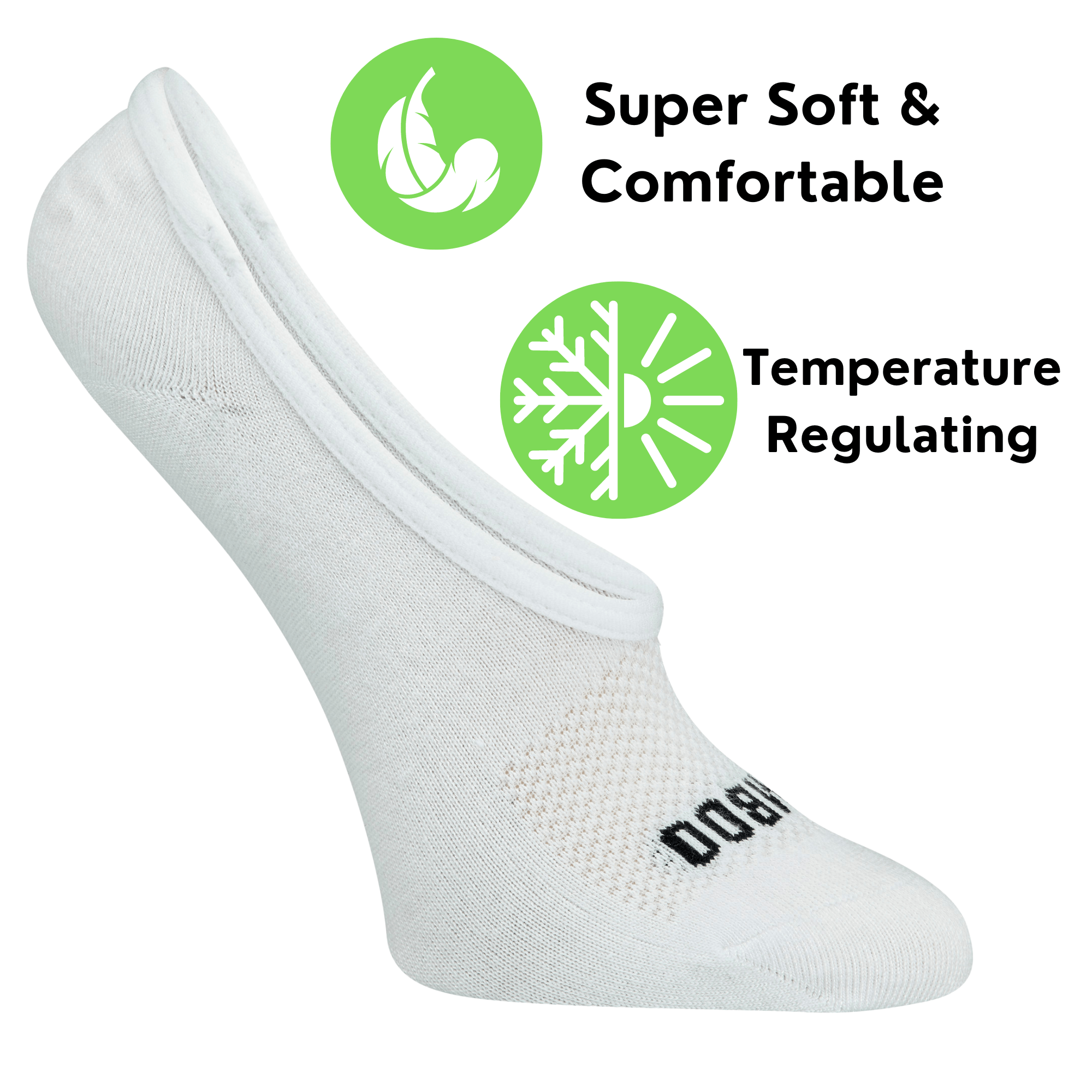 Super Low Cut No Show Bamboo Rayon Socks - 4 Pair