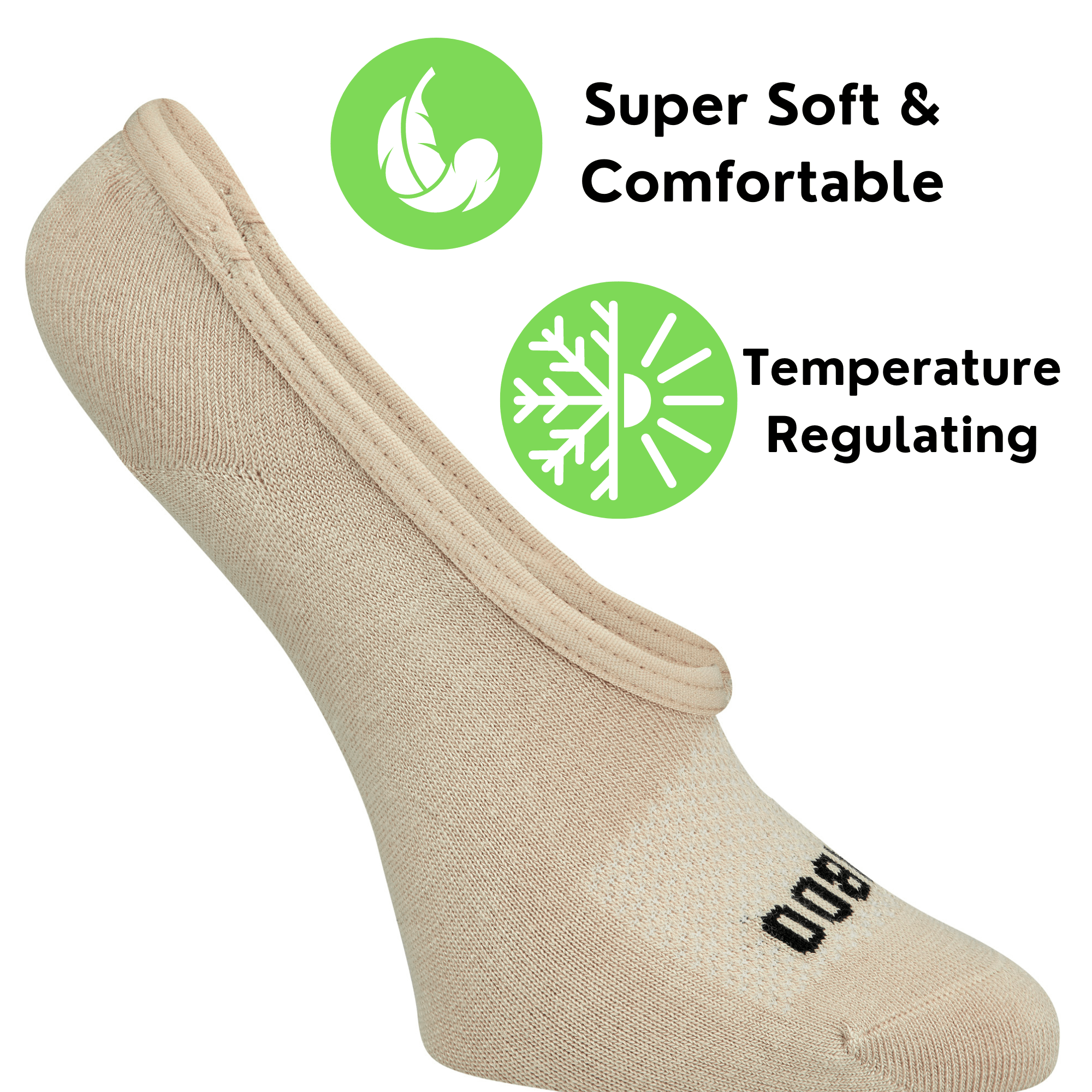 Super Low Cut No Show Bamboo Rayon Socks - 4 Pair