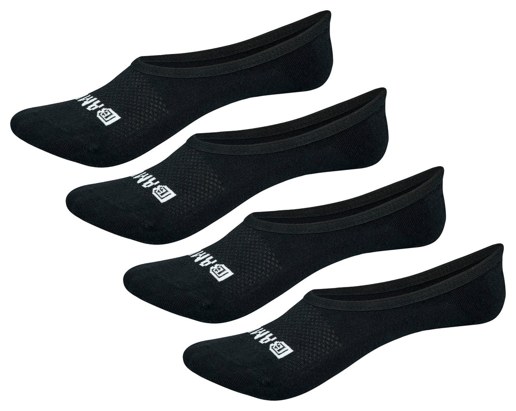 Super Low Cut No Show Bamboo Rayon Socks - 4 Pair