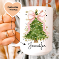 Custom Christmas Tree Bow Mug