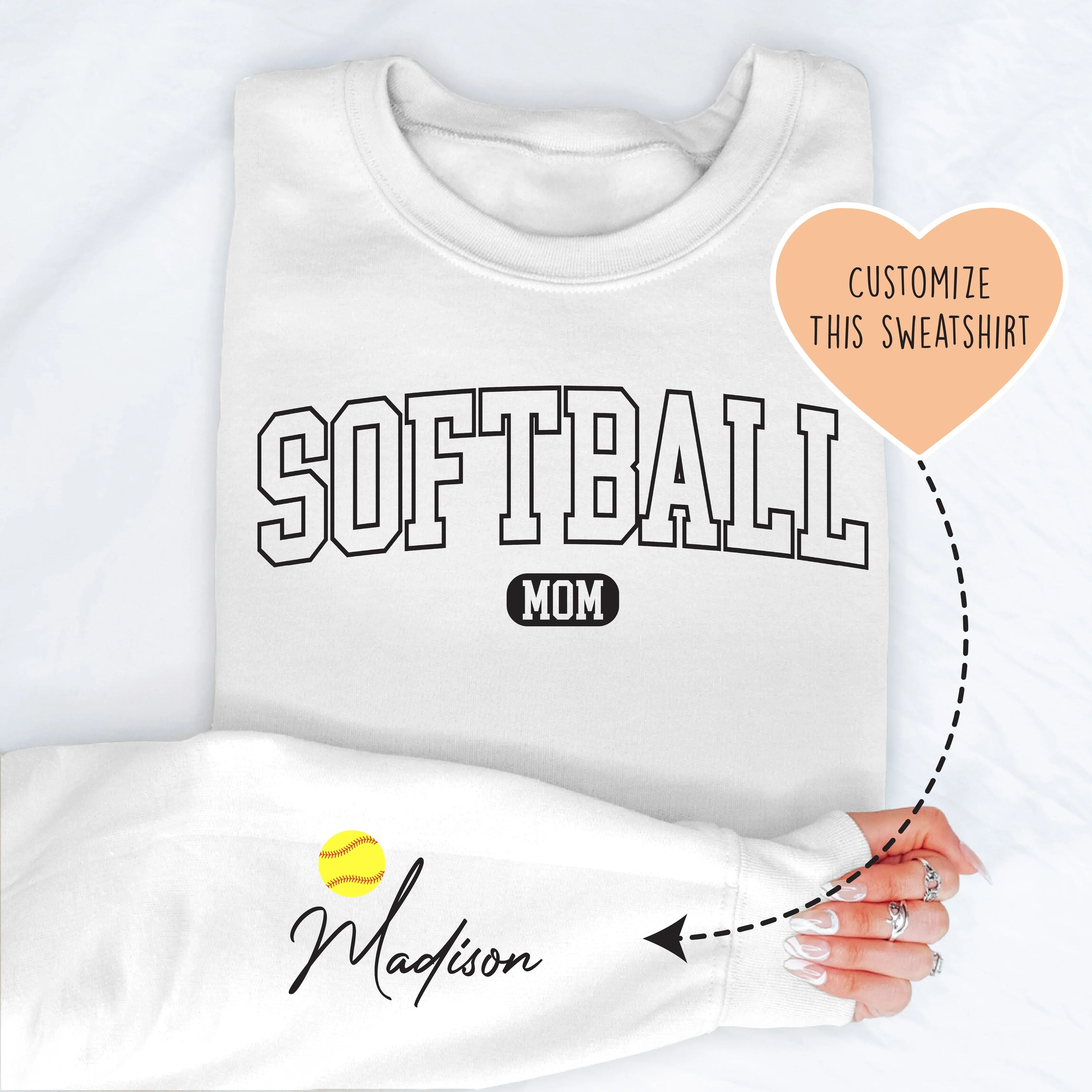 Custom Softball Mom Sweatshirt