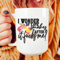 I Wonder If Life Smokes Ceramic Mug 15 oz