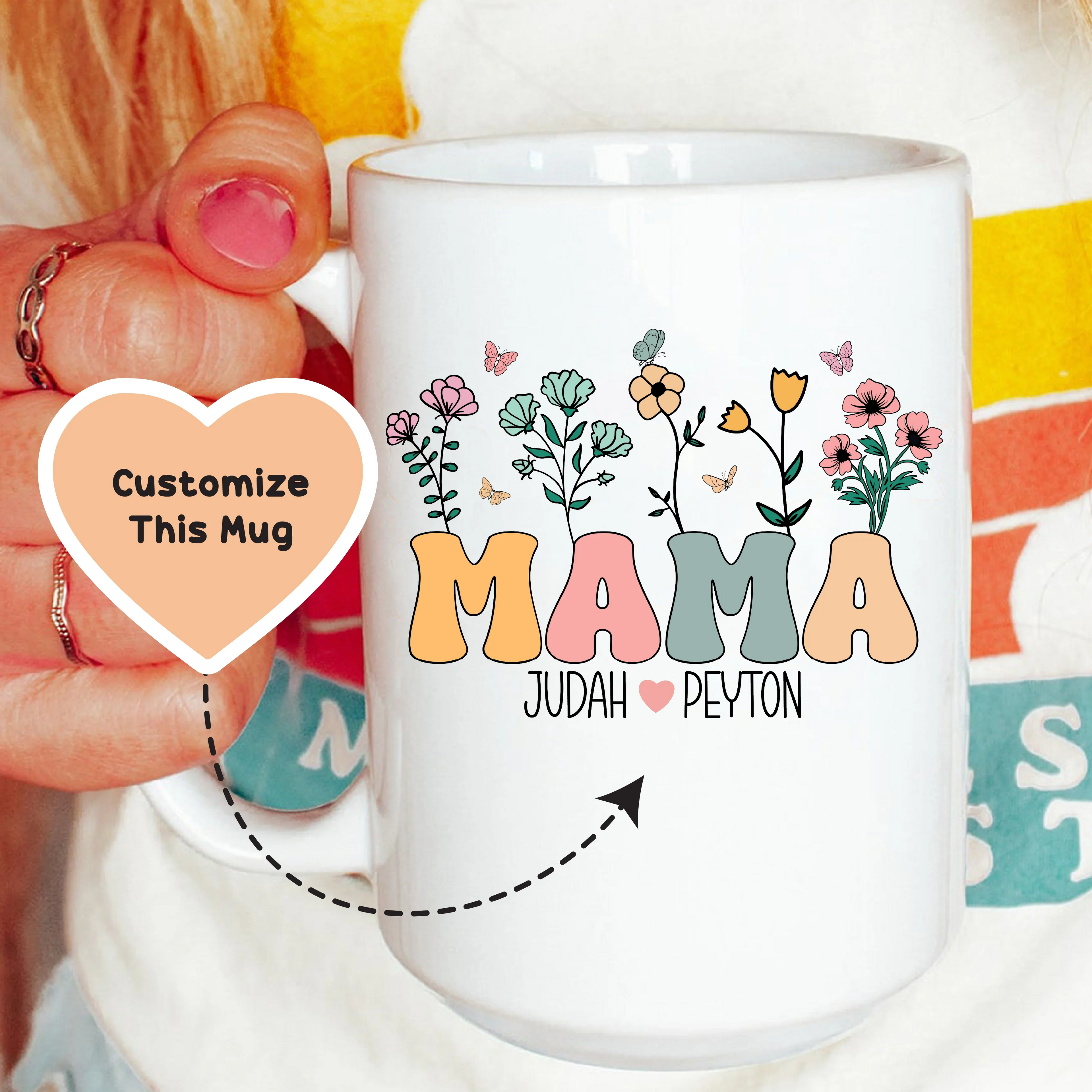 Personalized Mom Mug With Kids Names