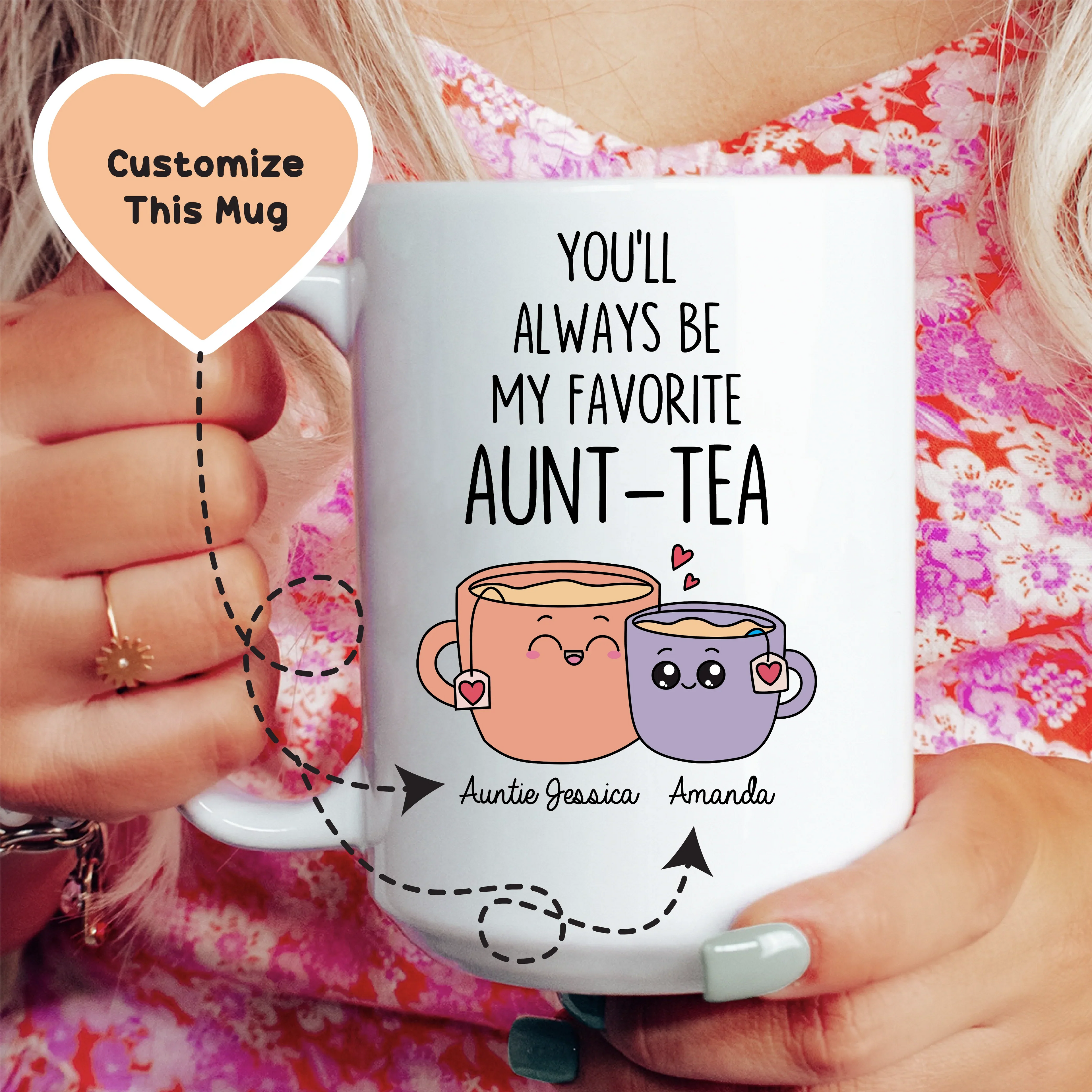 You'll Always Be My Favorite Aunt-Tea Custom Mug